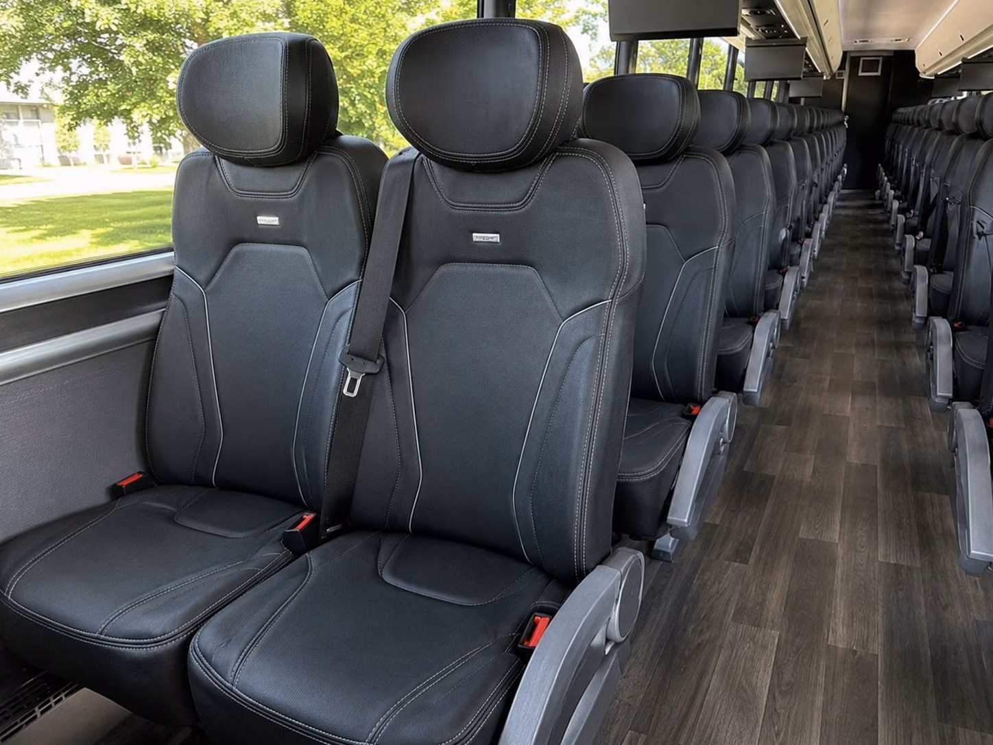 56 passenger charter bus interior